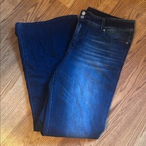 Maurice’s Everflex Mid Rise Dark Wash Bell Bottoms